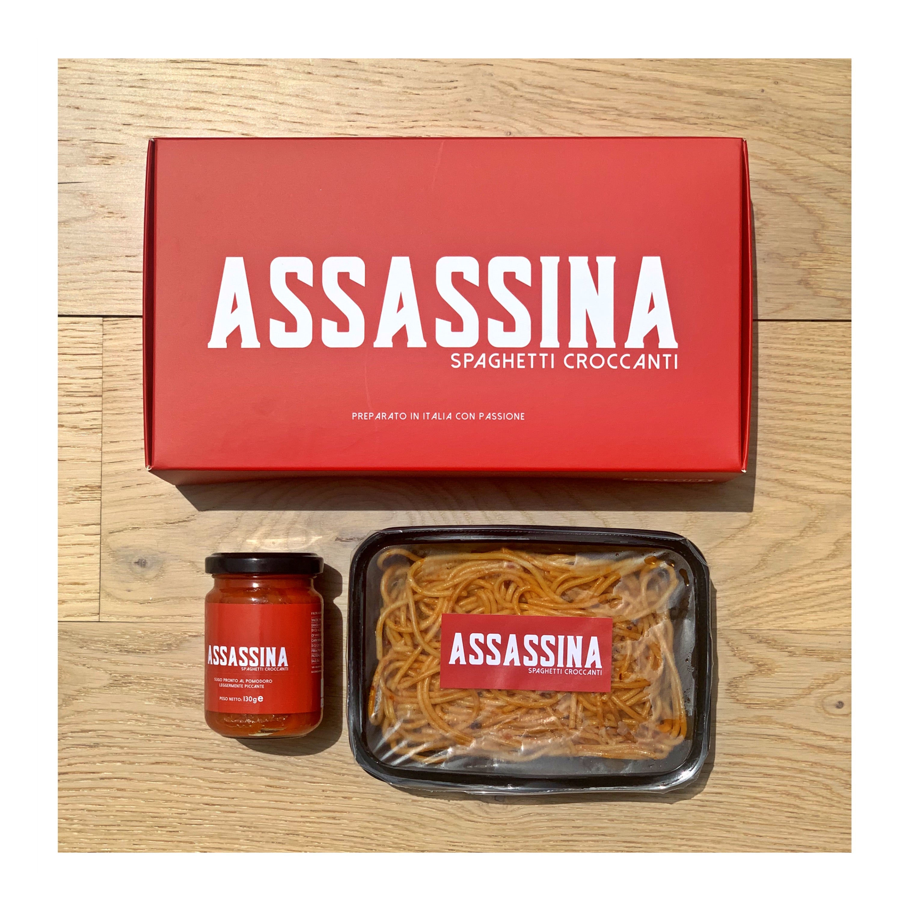 Box Assassina con sugo pronto e spaghetti