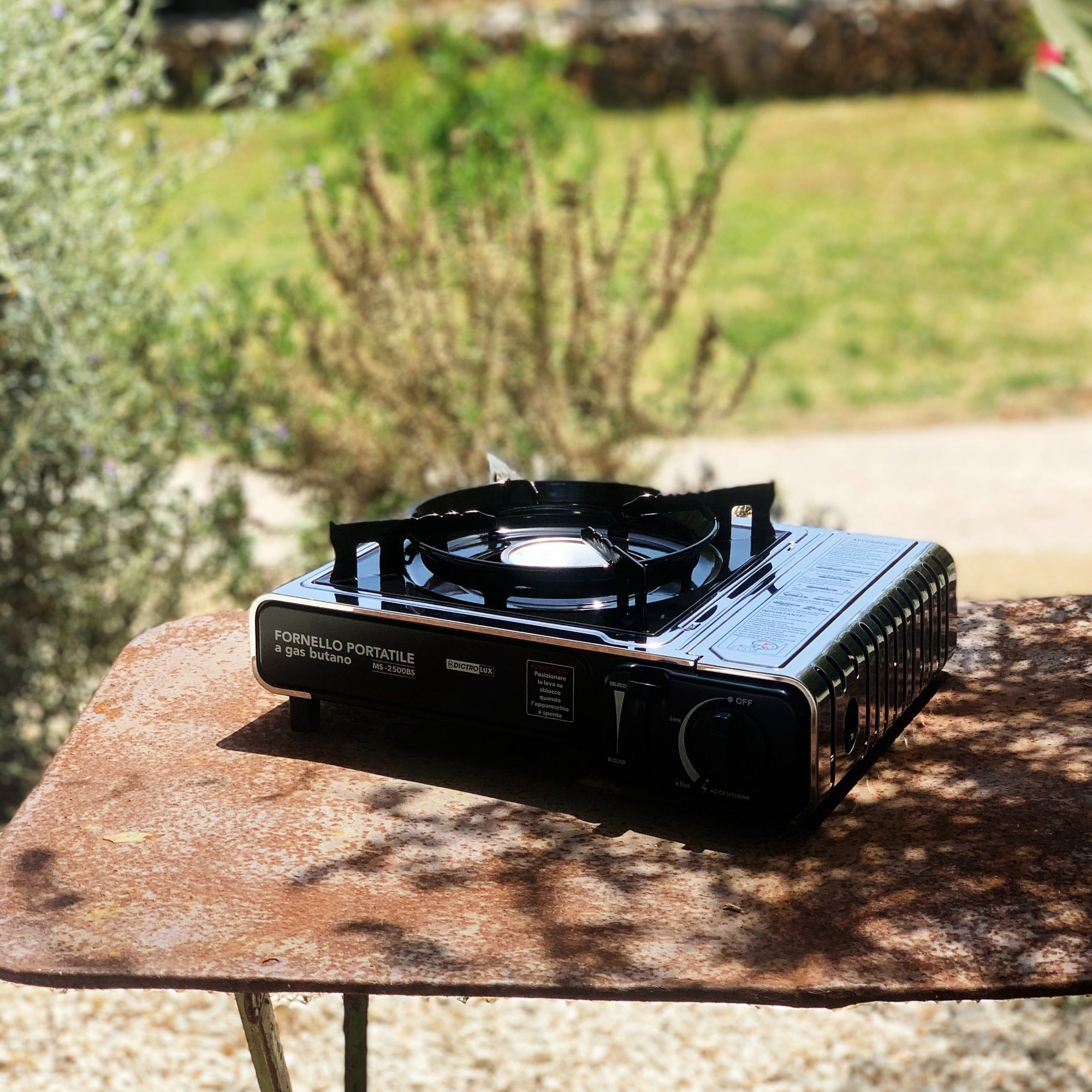 Fornello gas portatile cromo